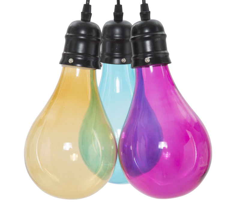 Lampadario oklahoma 3 luci cm ø 25x135 (vetro ø 3,5)