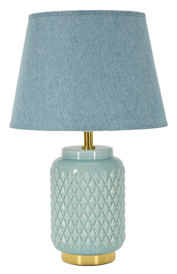 Lampada da tavolo square celeste cm ø 28x44