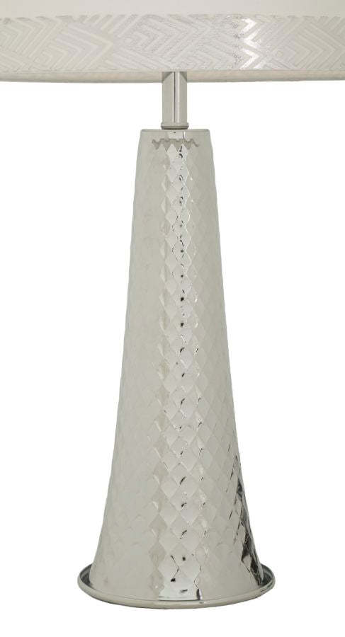 Mauro Ferretti Lampada da Tavolo Tower Argento Ø 30 x 54 cm