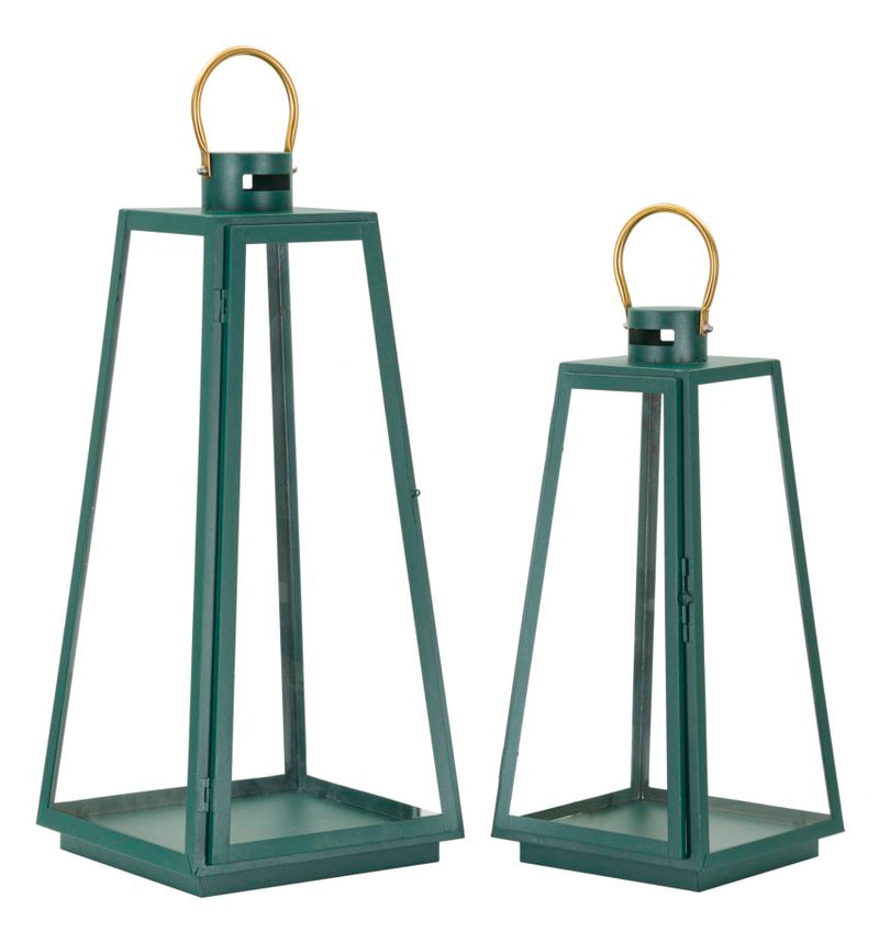 Lanterne grent set 2 pz cm ø 25x25x57-20x20x45