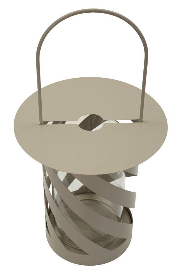 Lanterna saturno tortora twist cm ø 23x43