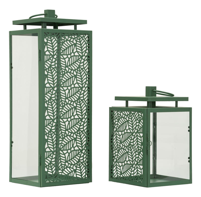 Lanterne hall coppia cm 15x14,5x41,5-15x14,5x24 (vetro temperato)