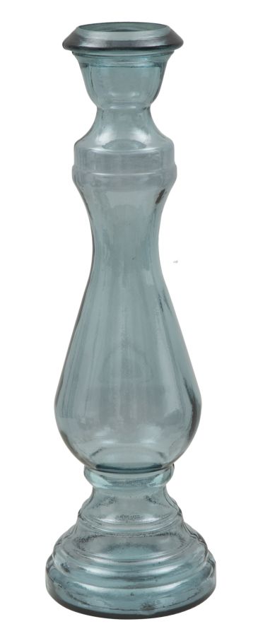 Mauro Ferretti Portacandela Vetro Riciclato Light Ø 17 x 55 cm (made in Spain)