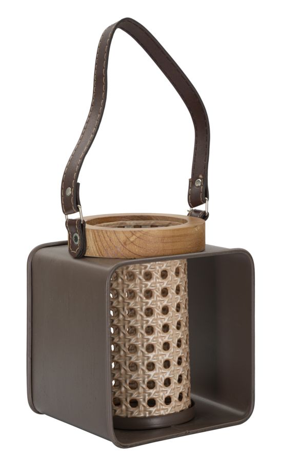 Mauro Ferretti Lanterna Iron-rattan 16 x 13 x 20 cm