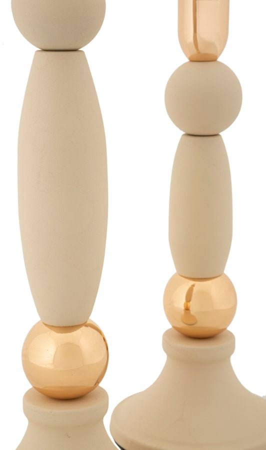 P/cand strek crema set 2 pz cm ø 9,5x25-9,5x30