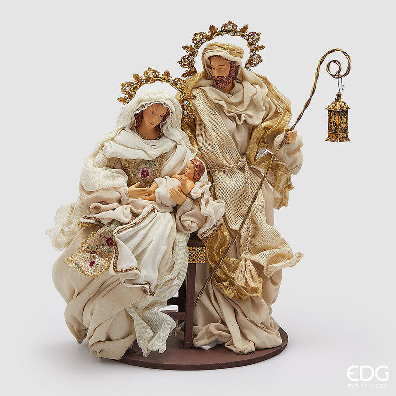 Natività con base avorio e oro 50 cm EDG - Avorio e oro