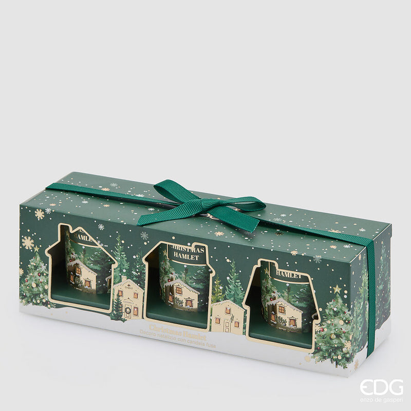 Set 3 candele profumate Noel 6 cm EDG - Cardamom Snaps