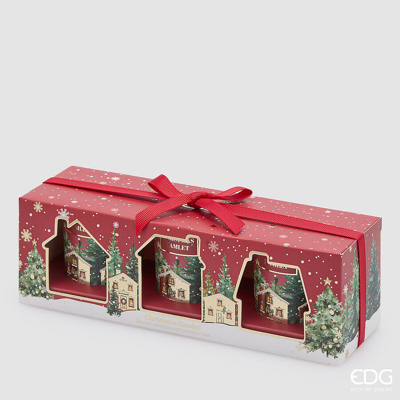 Set 3 candele profumate Noel 6 cm EDG - Honeyed Apple Cider