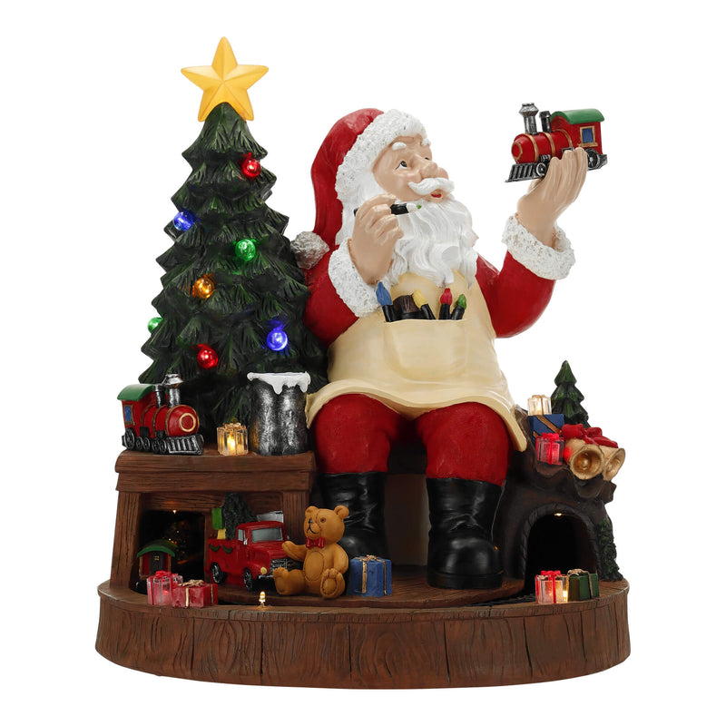 Scena di Babbo Natale animata con luci LED Timstor