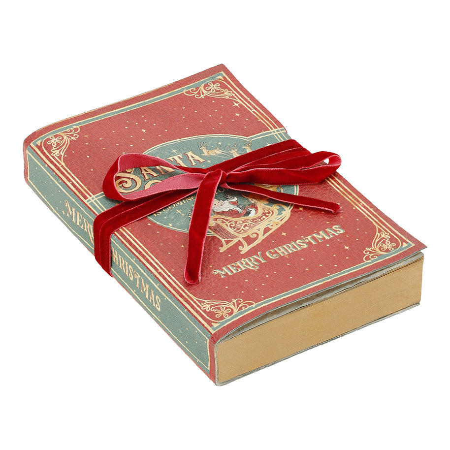 Libro decorativo di Babbo Natale rosso Timstor