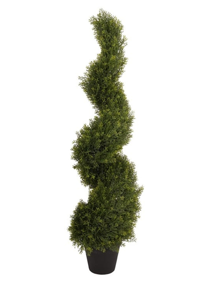 Cedro artificiale a spirale UV 130 cm Emerald