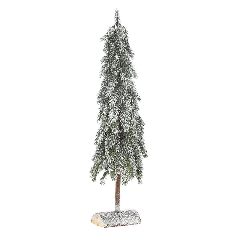 Albero natalizio innevato con base in legno 75 cm Iliadis