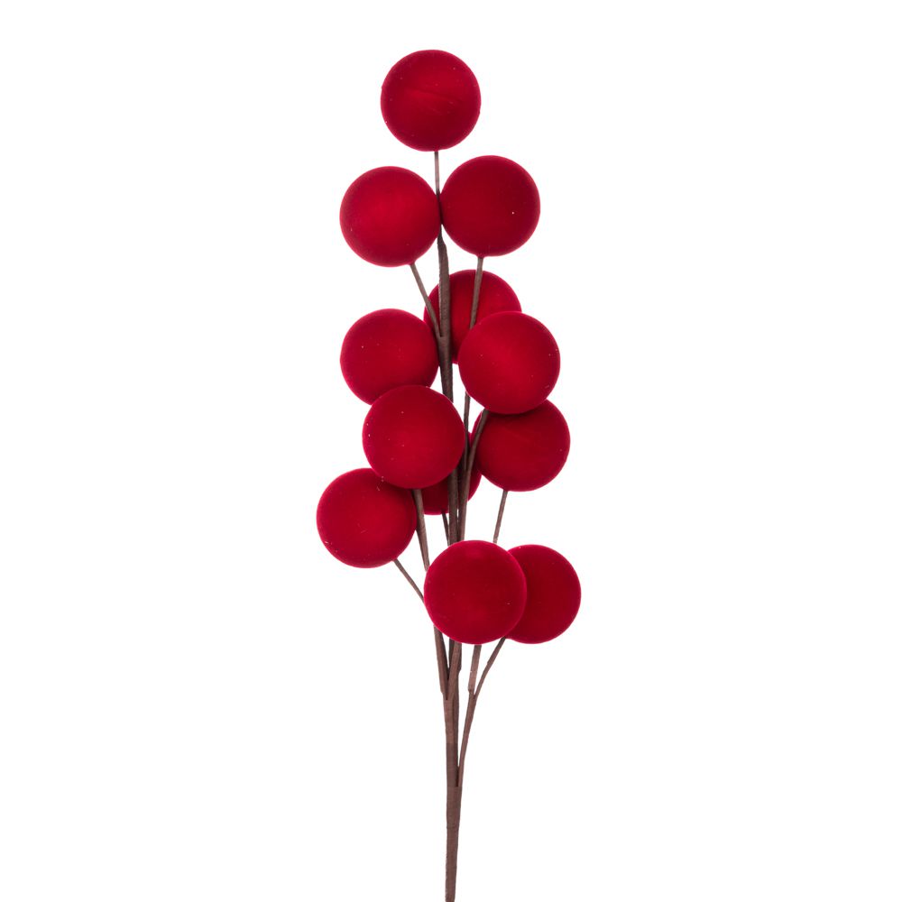 Ramo natalizio con bacche rosse 63 cm Iliadis