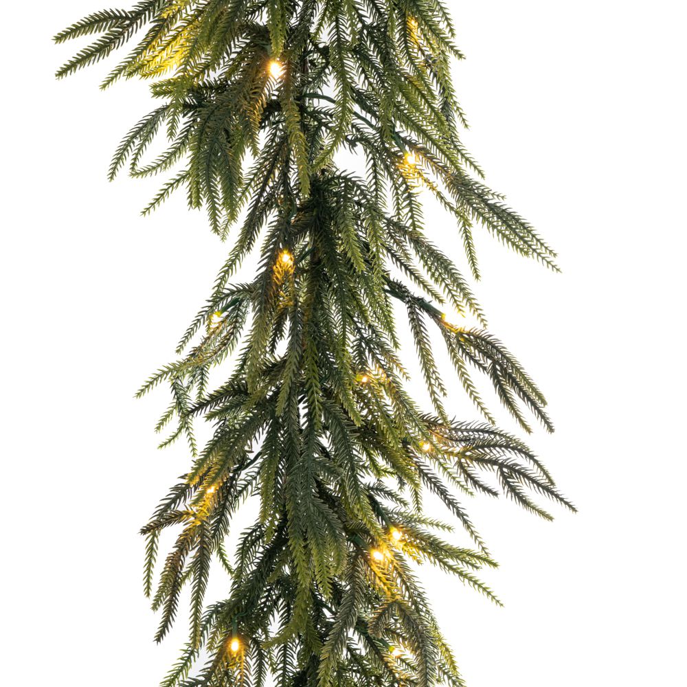 Ghirlanda natalizia 270 cm con 80 LED bianco caldo Iliadis