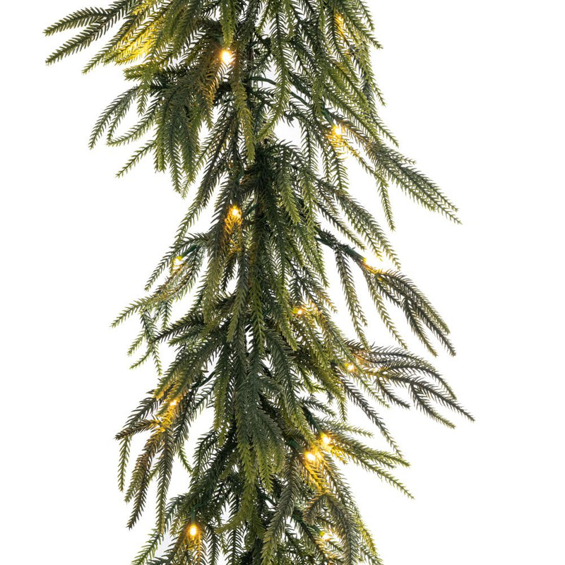 Ghirlanda natalizia 270 cm con 80 LED bianco caldo Iliadis