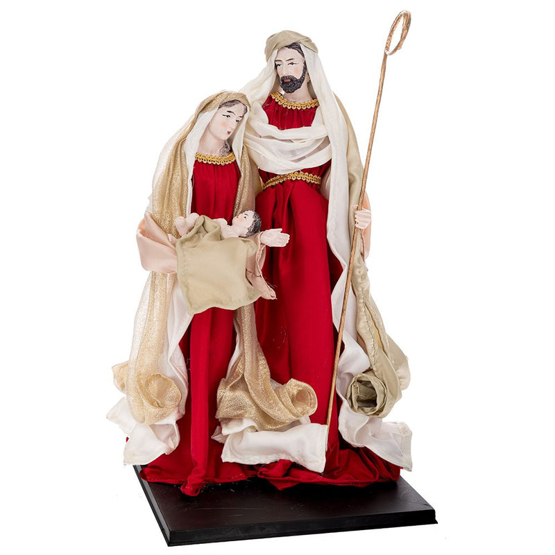 Sacra Famiglia natalizia rossa 40 cm Iliadis