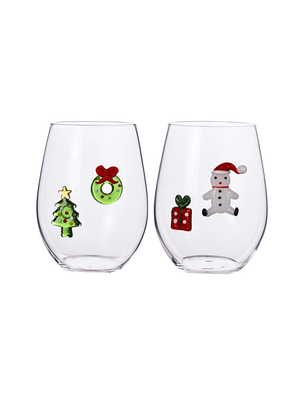 Brandani Bicchiere W il Natale Set 2 pz – Decoro Pupazzo di Neve