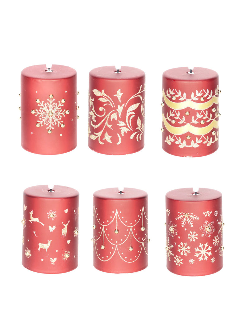 Brandani Candela LED Christmas Rossa – Decori Assortiti