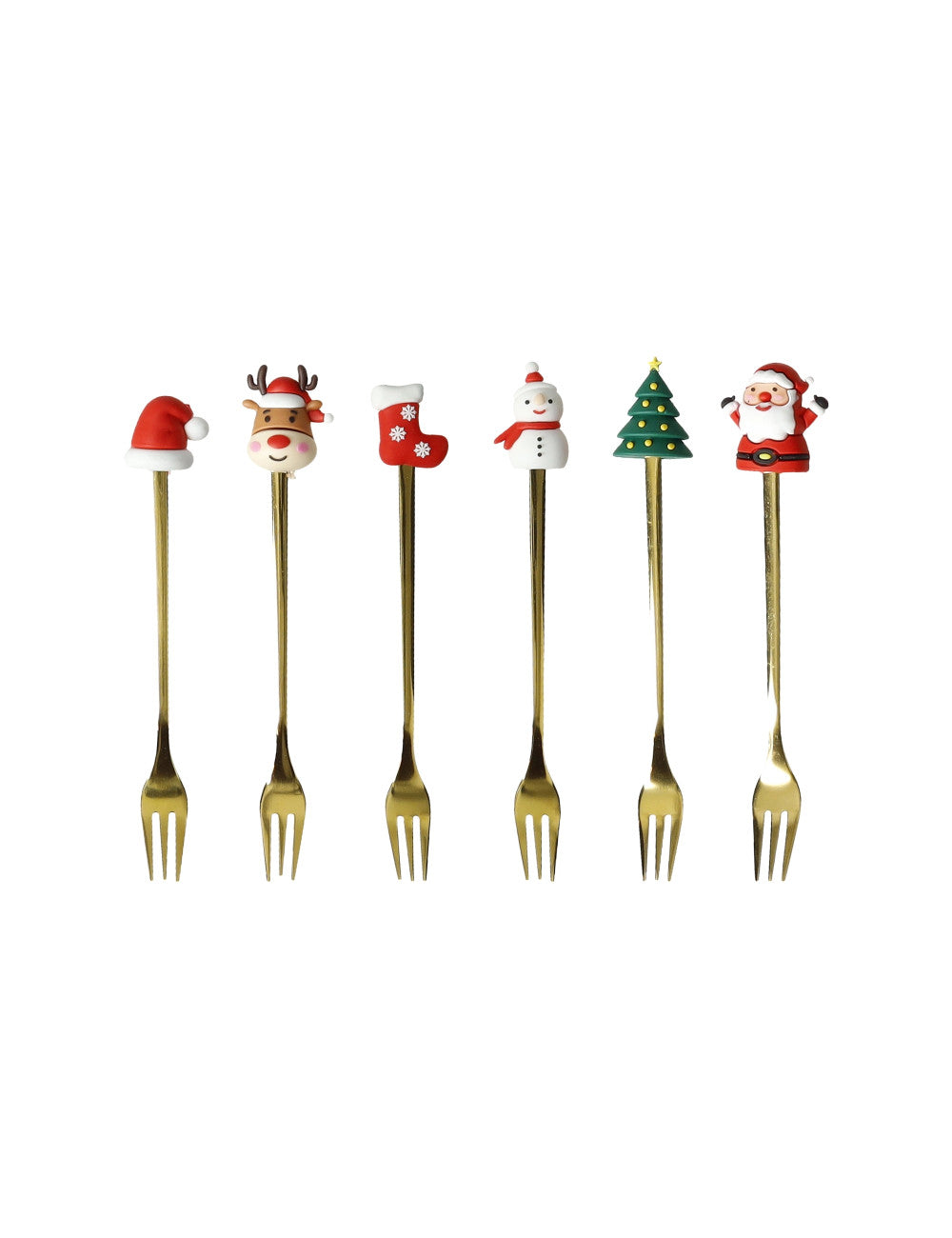 Brandani Forchettina Gold Soggetti Natalizi Set 6 pz