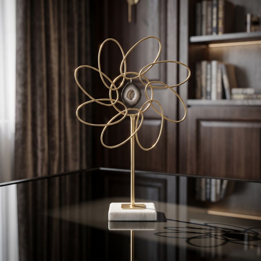 Mauro Ferretti Decorazione Glam Daisy 24 x 10 x 37,5 cm