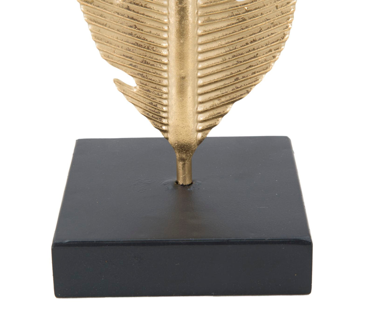 Mauro Ferretti Scultura Foglia con Porta Candela Glam 10 x 10 x 34 cm