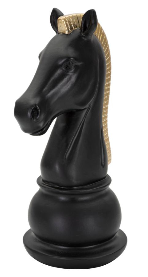 Mauro Ferretti Cavallo Nero e Oro 10,5 x 8,5 x 19 cm
