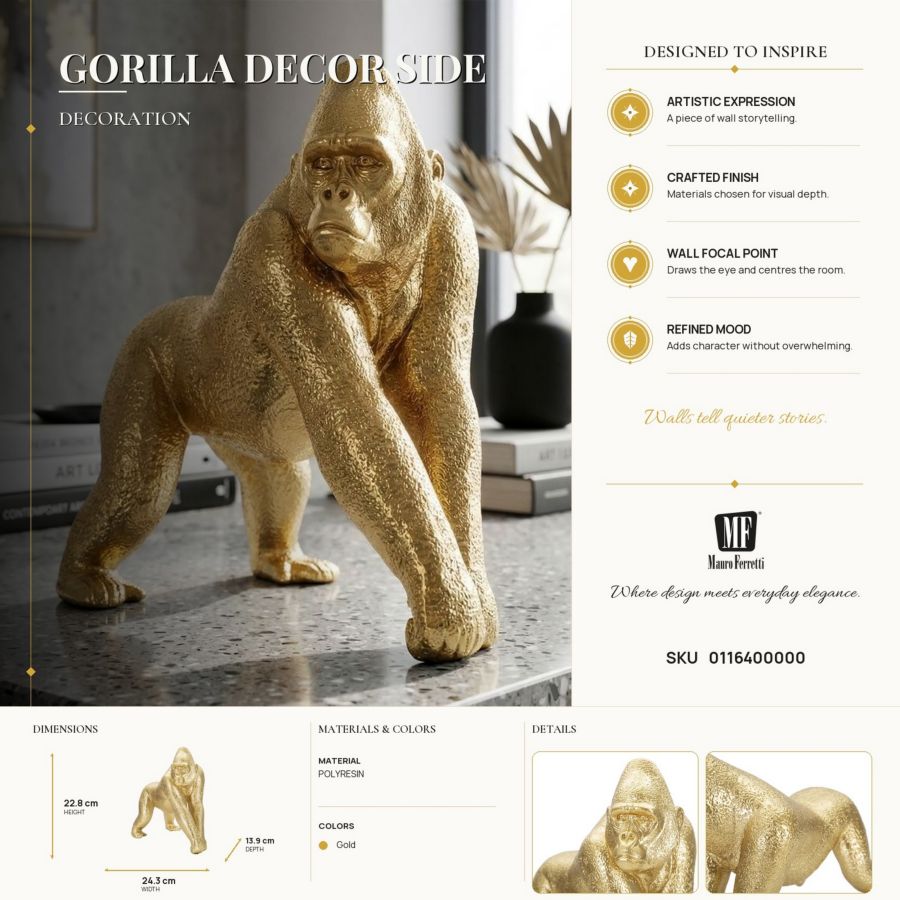 Mauro Ferretti Gorilla Decor Laterale 24,3 x 13,9 x 22,8 cm