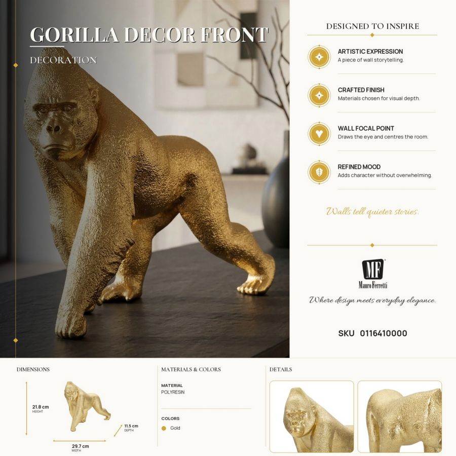 Mauro Ferretti Gorilla Decor Frontale 29,7 x 11,5 x 21,8 cm