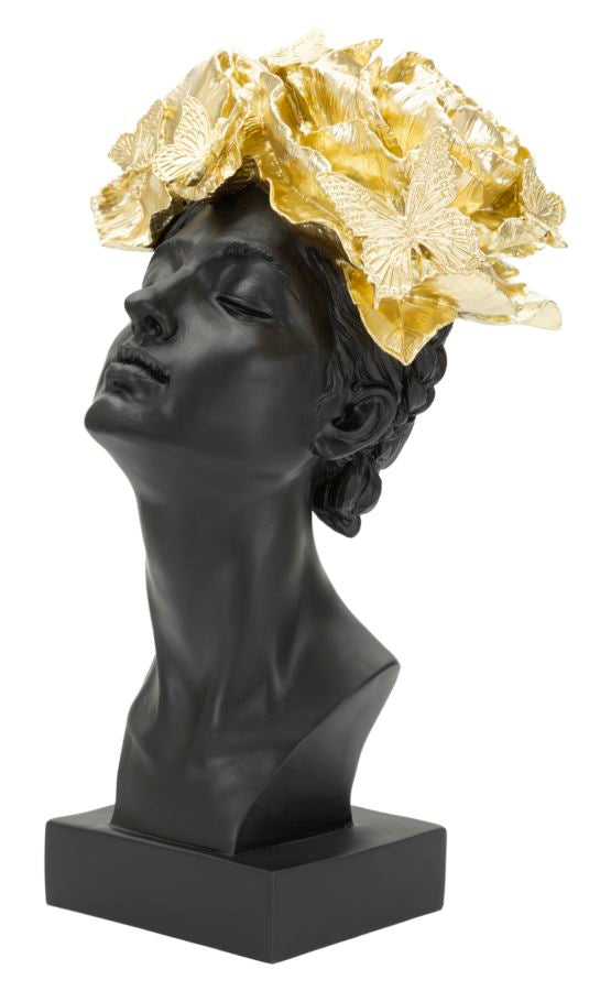 Mauro Ferretti Donna con Farfalle in Testa 21 x 20 x 36,5 cm