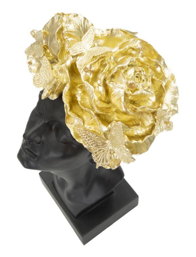 Mauro Ferretti Donna con Farfalle in Testa 21 x 20 x 36,5 cm