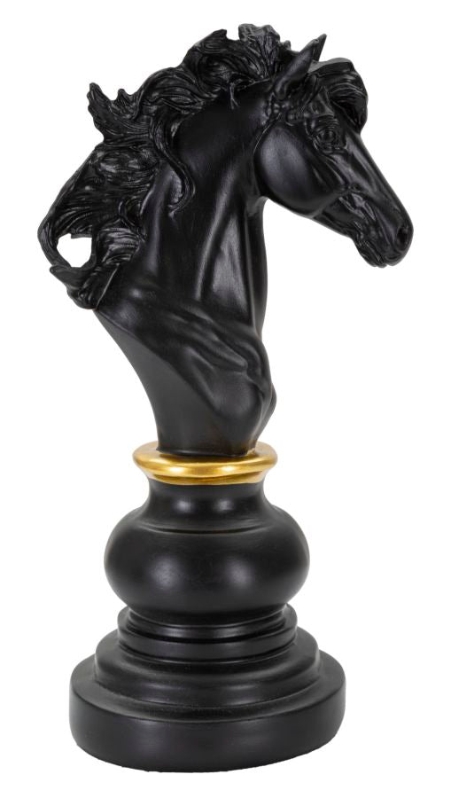 Mauro Ferretti Cavallo Nero e Oro 14 x 11 x 27 cm