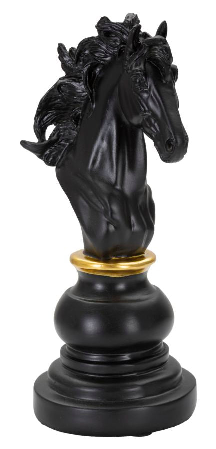Mauro Ferretti Cavallo Nero e Oro 14 x 11 x 27 cm