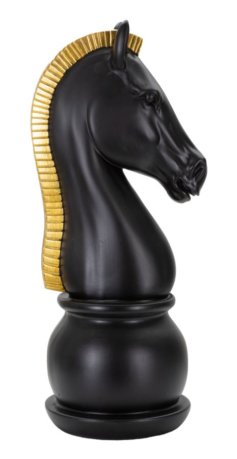 Mauro Ferretti Cavallo Nero e Oro Ø 18,5 x 50 cm