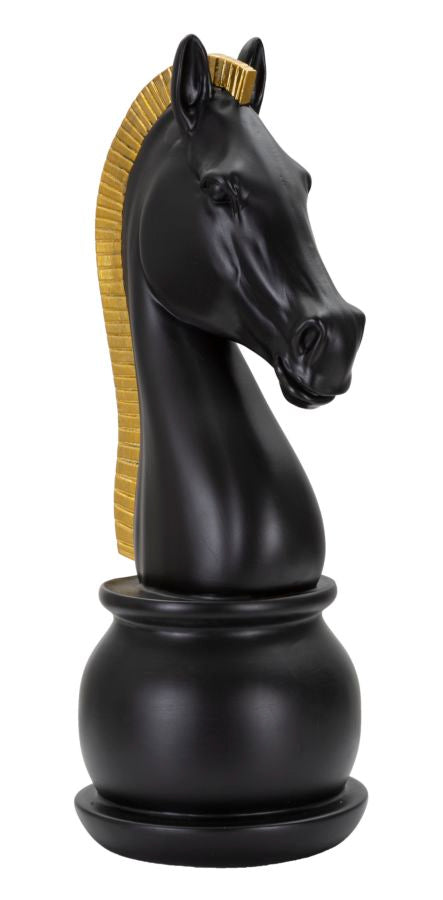 Mauro Ferretti Cavallo Nero e Oro Ø 18,5 x 50 cm