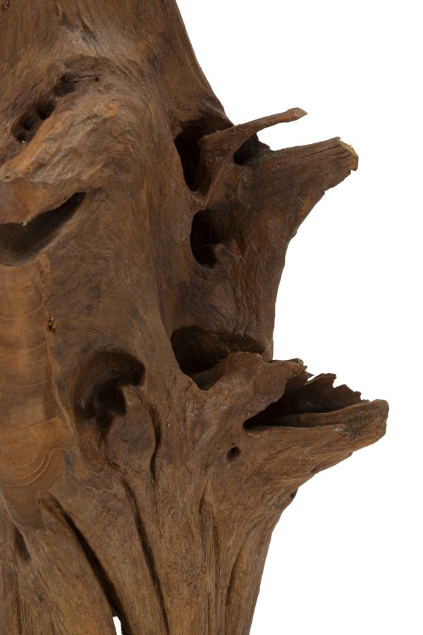 Mauro Ferretti Scultura Akar in Teak Riciclato 23 x 27 x 64 cm (pezzi Unici - Non Rip. in Serie)