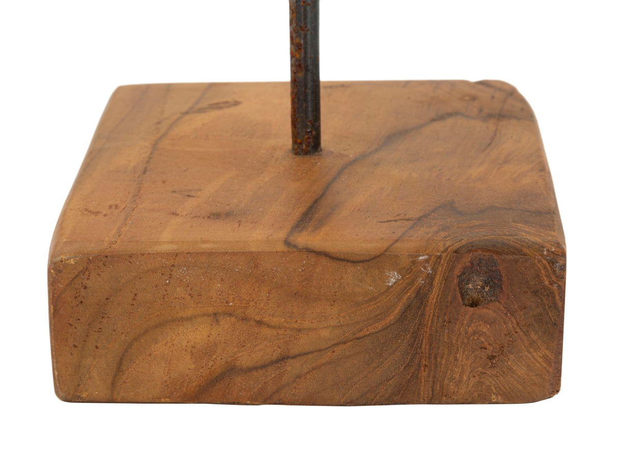 Mauro Ferretti Scultura Stella in Teak Riciclato 28 x 12 x 42 cm (pezzi Unici - Non Rip. in Serie)