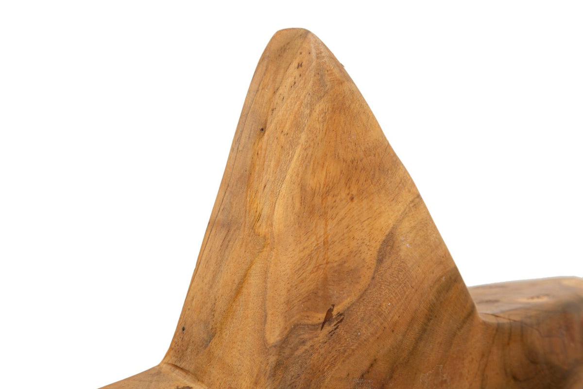 Mauro Ferretti Scultura Stella in Teak Riciclato 28 x 12 x 42 cm (pezzi Unici - Non Rip. in Serie)