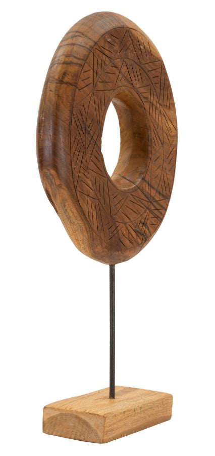 Mauro Ferretti Scultura Dorat in Teak Riciclato 35 x 10 x 58 cm (pezzi Unici - Non Rip. in Serie)