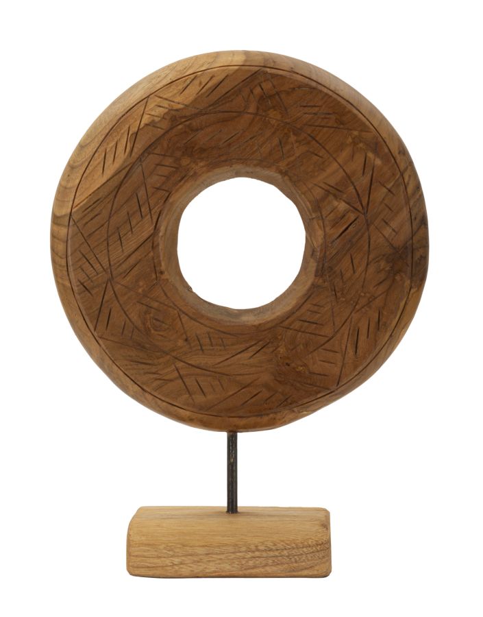 Mauro Ferretti Scultura Dorat in Teak Riciclato 28 x 10 x 38 cm (pezzi Unici - Non Rip. in Serie)