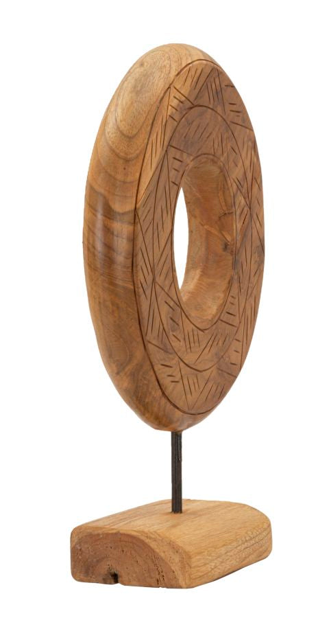 Mauro Ferretti Scultura Dorat in Teak Riciclato 28 x 10 x 38 cm (pezzi Unici - Non Rip. in Serie)