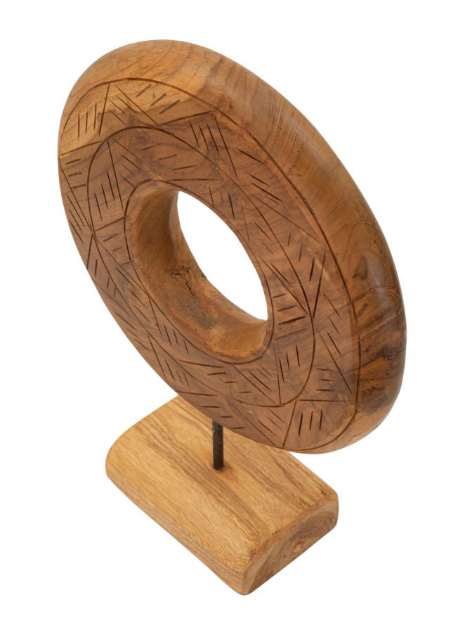 Mauro Ferretti Scultura Dorat in Teak Riciclato 28 x 10 x 38 cm (pezzi Unici - Non Rip. in Serie)