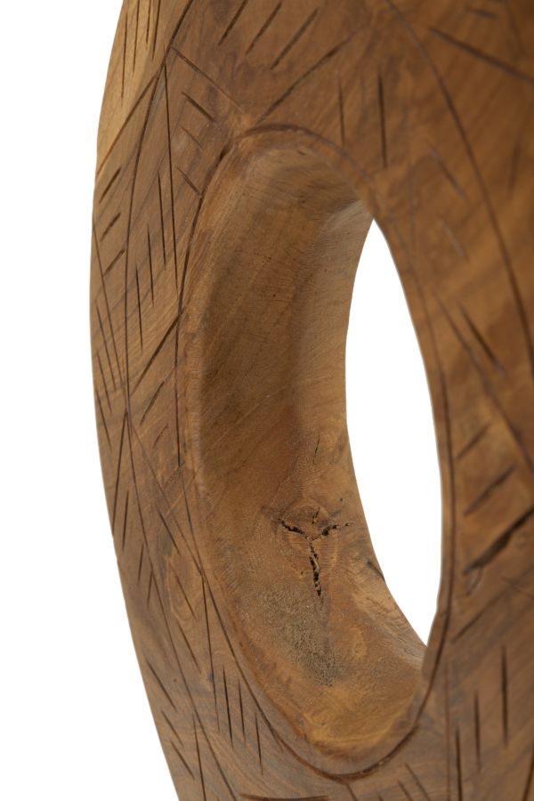 Mauro Ferretti Scultura Dorat in Teak Riciclato 28 x 10 x 38 cm (pezzi Unici - Non Rip. in Serie)