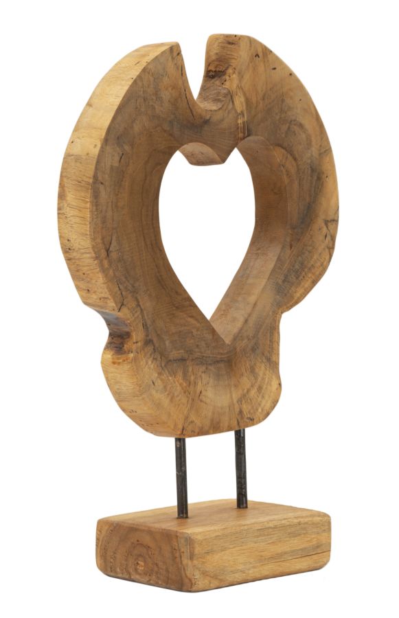 Mauro Ferretti Scultura Hasi in Teak Riciclato 28 x 10 x 38 cm (pezzi Unici - Non Rip. in Serie)