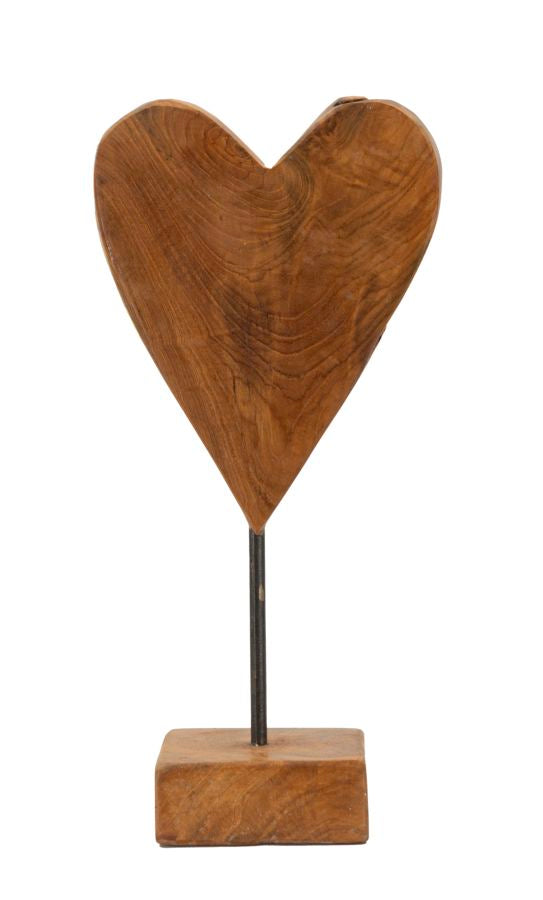 Mauro Ferretti Scultura Cuore in Teak Ric. 15 x 10 x 35 cm (pezzi Unici - Non Rip. in Serie)