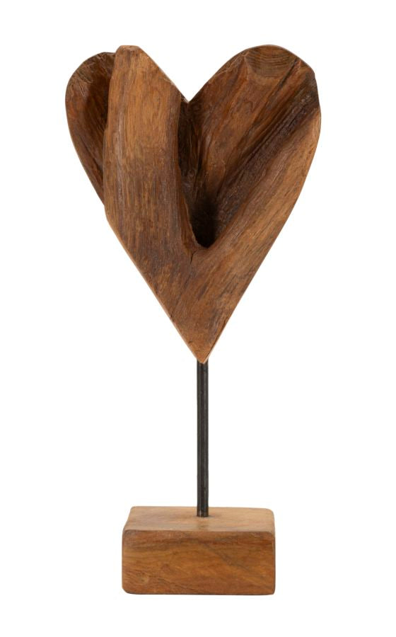 Mauro Ferretti Scultura Cuore in Teak Ric. 15 x 10 x 35 cm (pezzi Unici - Non Rip. in Serie)