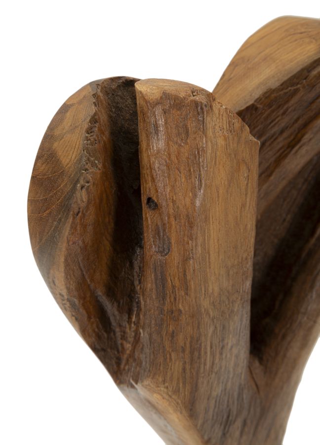 Mauro Ferretti Scultura Cuore in Teak Ric. 15 x 10 x 35 cm (pezzi Unici - Non Rip. in Serie)