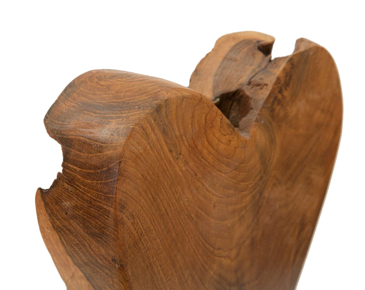 Mauro Ferretti Scultura Cuore in Teak Ric. 15 x 10 x 35 cm (pezzi Unici - Non Rip. in Serie)