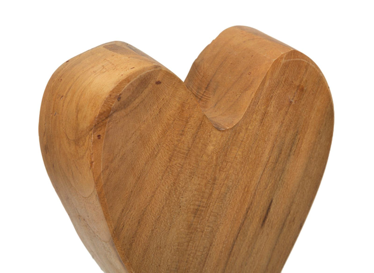 Mauro Ferretti Scultura Cuore in Teak Ric. 10 x 10 x 25 cm (pezzi Unici - Non Rip. in Serie)