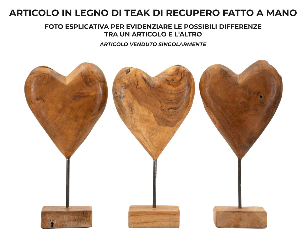 Mauro Ferretti Scultura Dobu in Teak Riciclato 20 x 12 x 37 cm (pezzi Unici - Non Rip. in Serie)