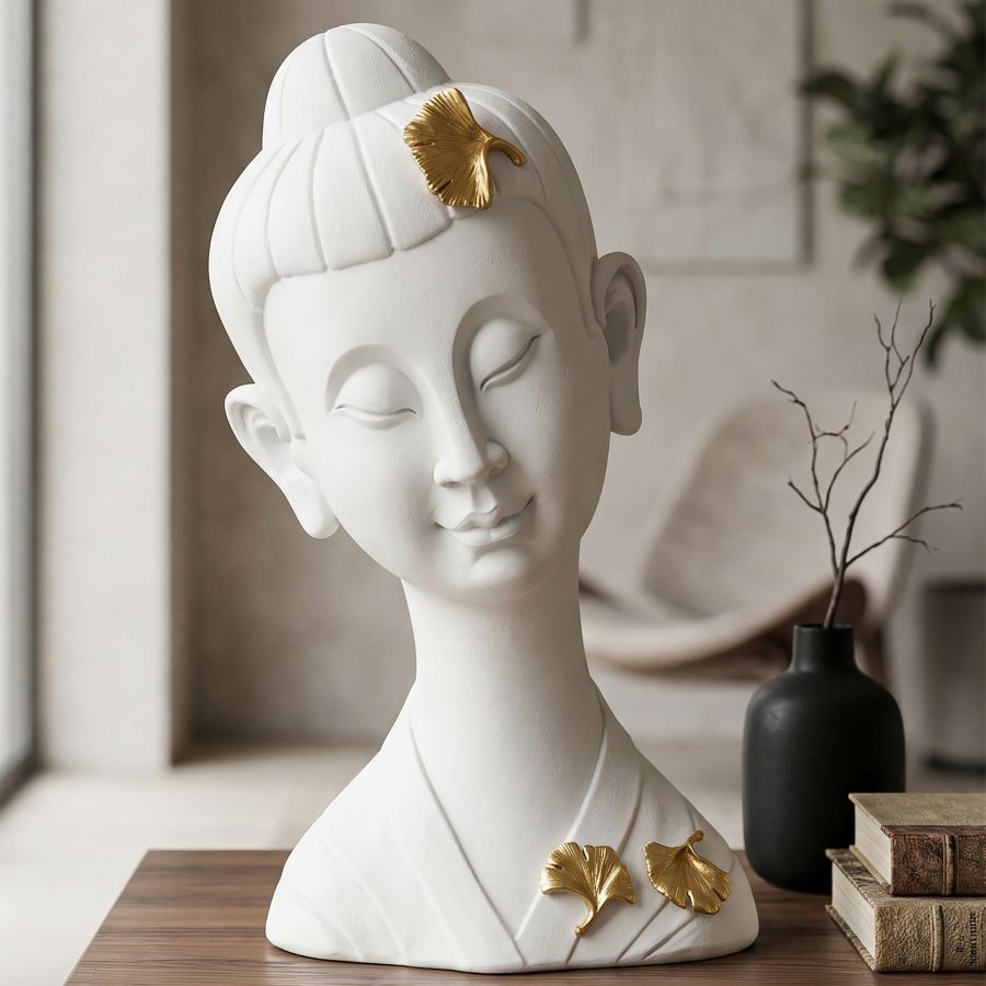 Mauro Ferretti Testa Buddha -a- 21,5 x 16 x 35 cm